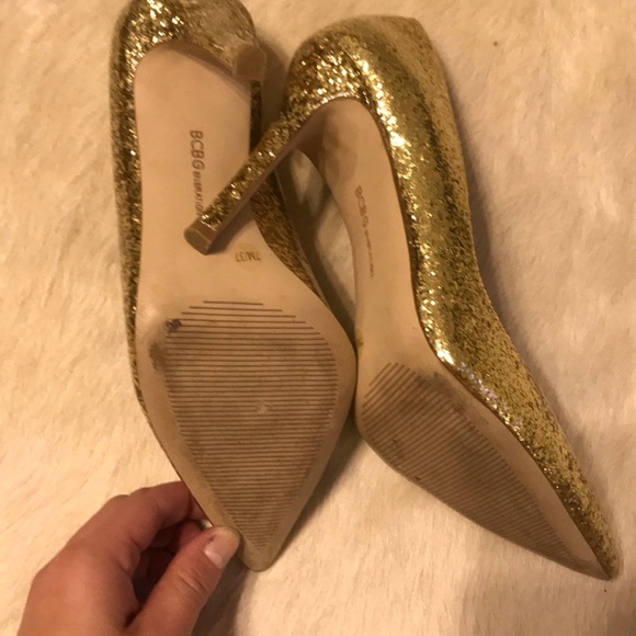 Gold Glitter High Heels - Picture 5 of 5